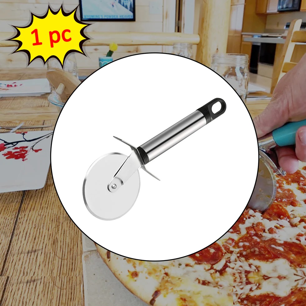 Kitchen Baking Tools Stainless Steel Pizza Wheel Slicer Round