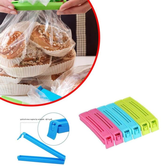 18 Pcs Plastic Clips for Food Packet Packing, Bag Sealing (Kitchen Use) - 2025 - BULKMART - 08