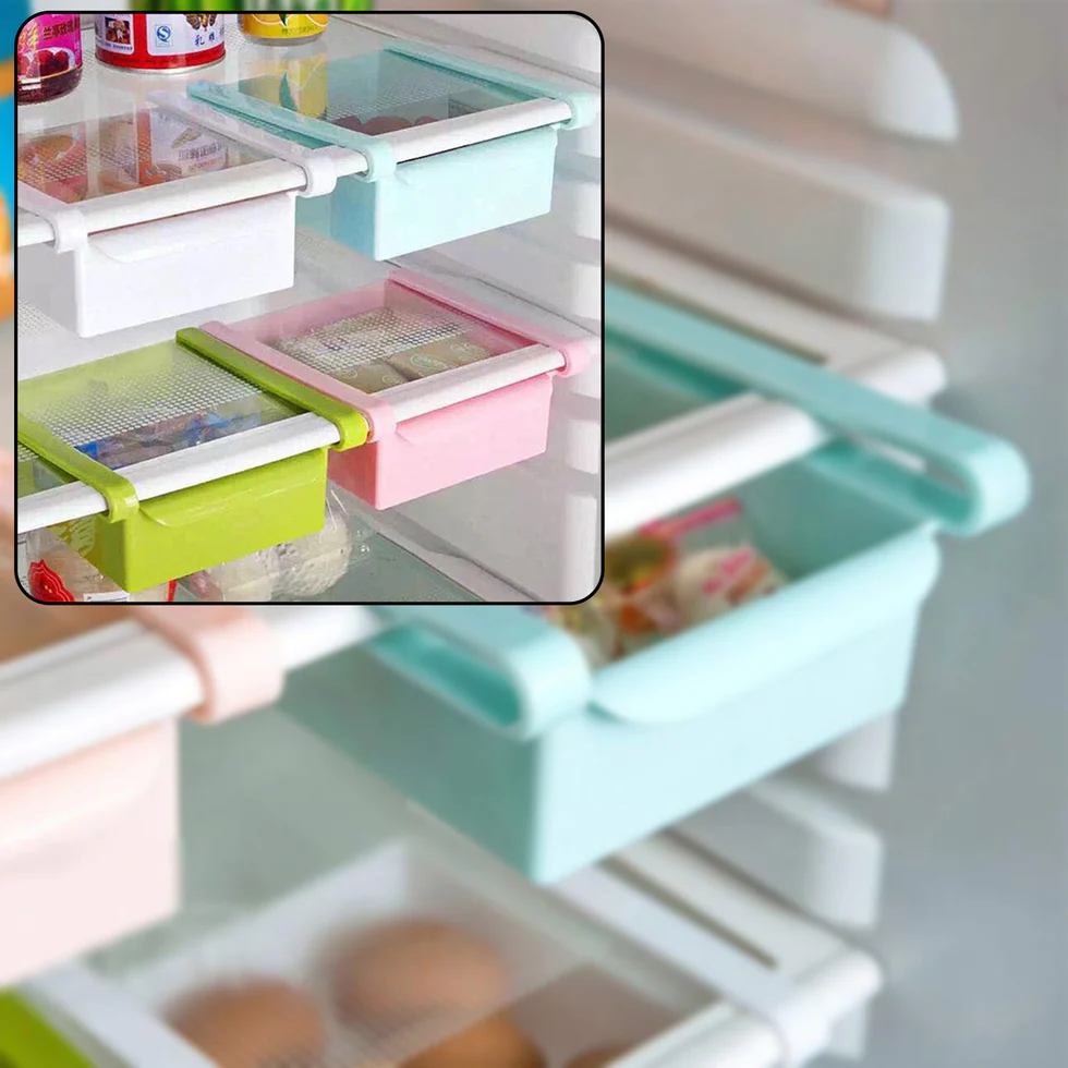 Plastic Basket Shelf Organizer, Storage Basket Fridge