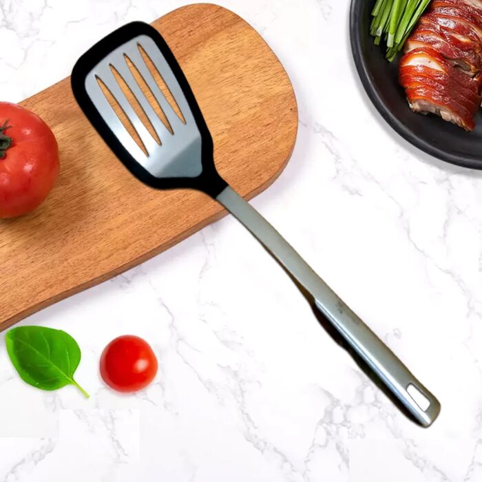 Non Sticky Steel Turner, Palta, Spatula For Cooking - 38 cm, Long Size - 2047 - BULKMART - 01