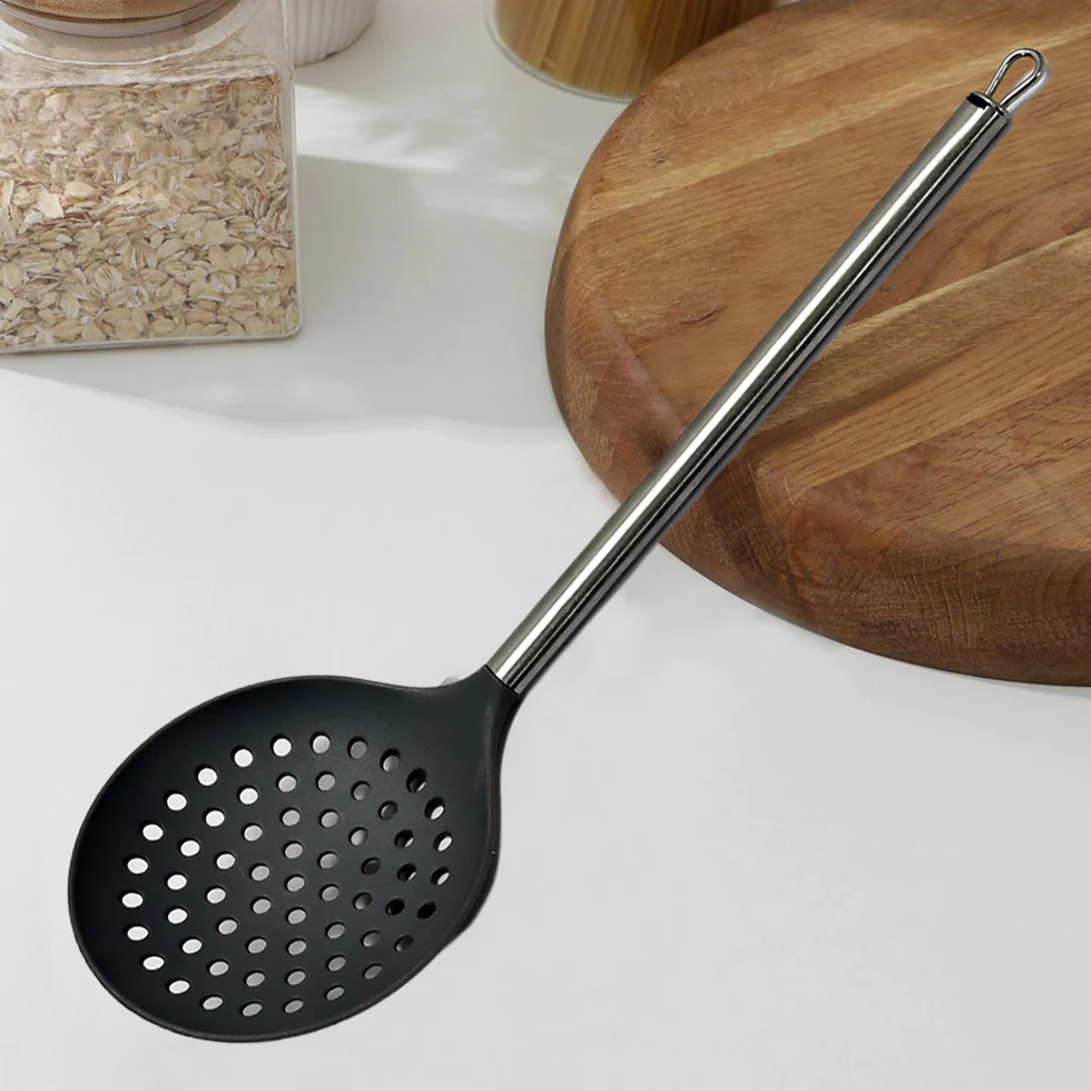 Silicone Coated Skimmer & Strainer Spoon for Non Sticking Cooking - 2056 -  BULKMART - BULKMART - Online Shop for House Hold Items