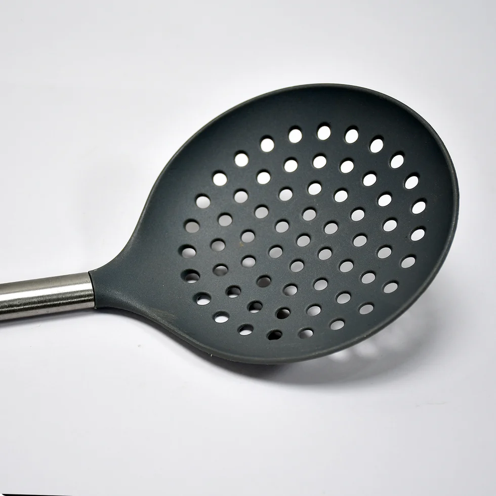 Stainless Steel Skimmer with Holding Spatula for Oil Frying, Cooking - 2054  - BULKMART - BULKMART - Online Shop for House Hold Items