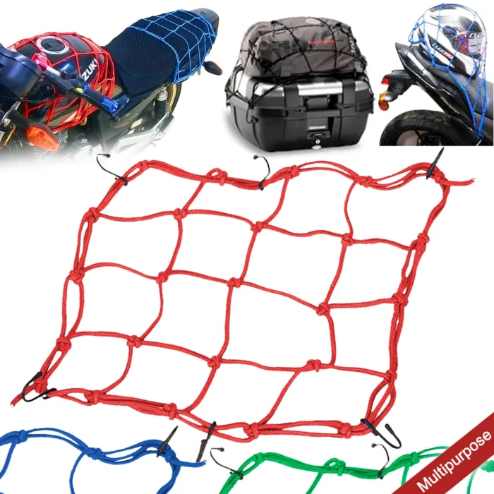 Bike Luggage Net Holder Made of Nylon Elastic with hook, for Helmet, Backpack - 6004 - BULKMART - 03