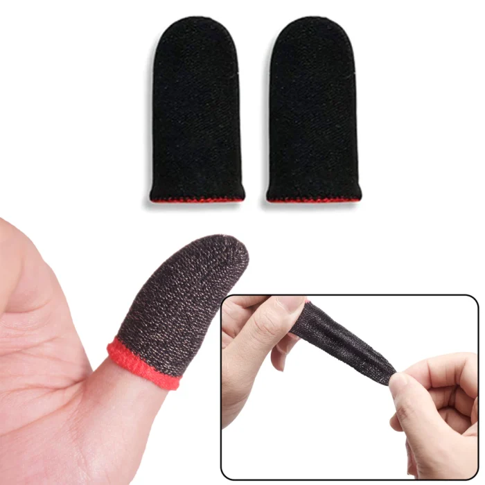 Set of 4 Pairs - Thumb or Finger Sleeves (Conductive Fiber) for Games, PUBG, COD - 5014 - BULKMART - 05