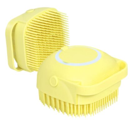 Silicon Bath Brush Wth Shampo Dispenser for Hair & Body Wash, Big Square Shape - 4034 - BULKMART - 05