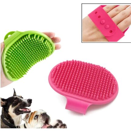 Silicon Pet Massager, Bathing, Cleaning, Combing, Grooming Brush for Dogs - 3900 - BULKMART - 01