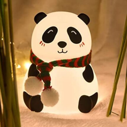 Cute Silicon touch Panda Light - 7 Colors option, Night Lamp for, Kids rechargeable Battery - 8014-BULKMART -01