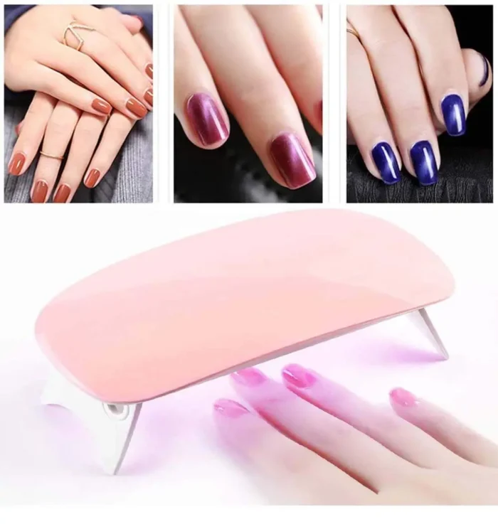 Mini UV LED Nail Polish Gel Dryer Lamp for Fingernail and Toenail, 6W USB Foldable-1