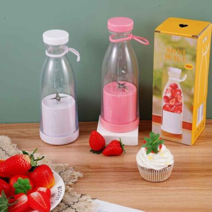 Portable Juicer Bottle, Rechargeable Juicer Blender for Smoothies & Shakes with 4 Blades- 2507 - BULKMART-3