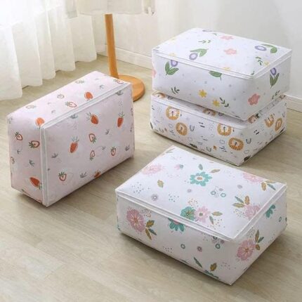 Blanket, Quilt, Clothes Storage Bag with Washable Waterproof Fordable Transparent Print - 1704 - BULKMART -1