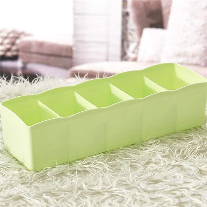 4-Pack Foldable Fabric Storage Boxes – Grey Square Organiser For Wardrobe, Bra Drawers, Socks & Underwear (Cobics Premium™)