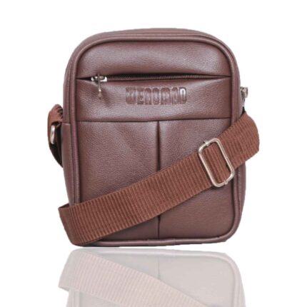 Brown Regular Cross Body, Side Shoulder Sling Bag for Men and women - PU Leather-brown-bulkmart-1