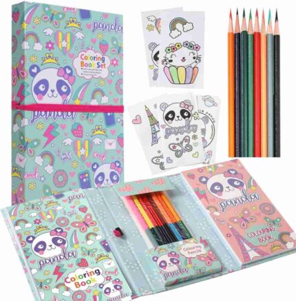 Kid's Paper Coloring Book With 30 Drawing Sheet, 8 Pencil Color, 10 Scratch Sheet Art & Craft Drawing Color Book Set