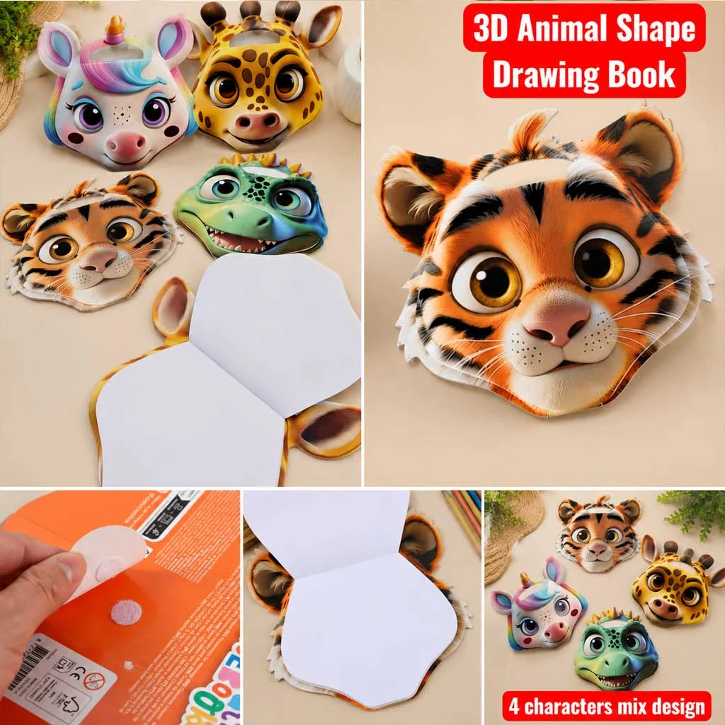 3D-Animal-Shaped-Sketch-Book-for-Kids
